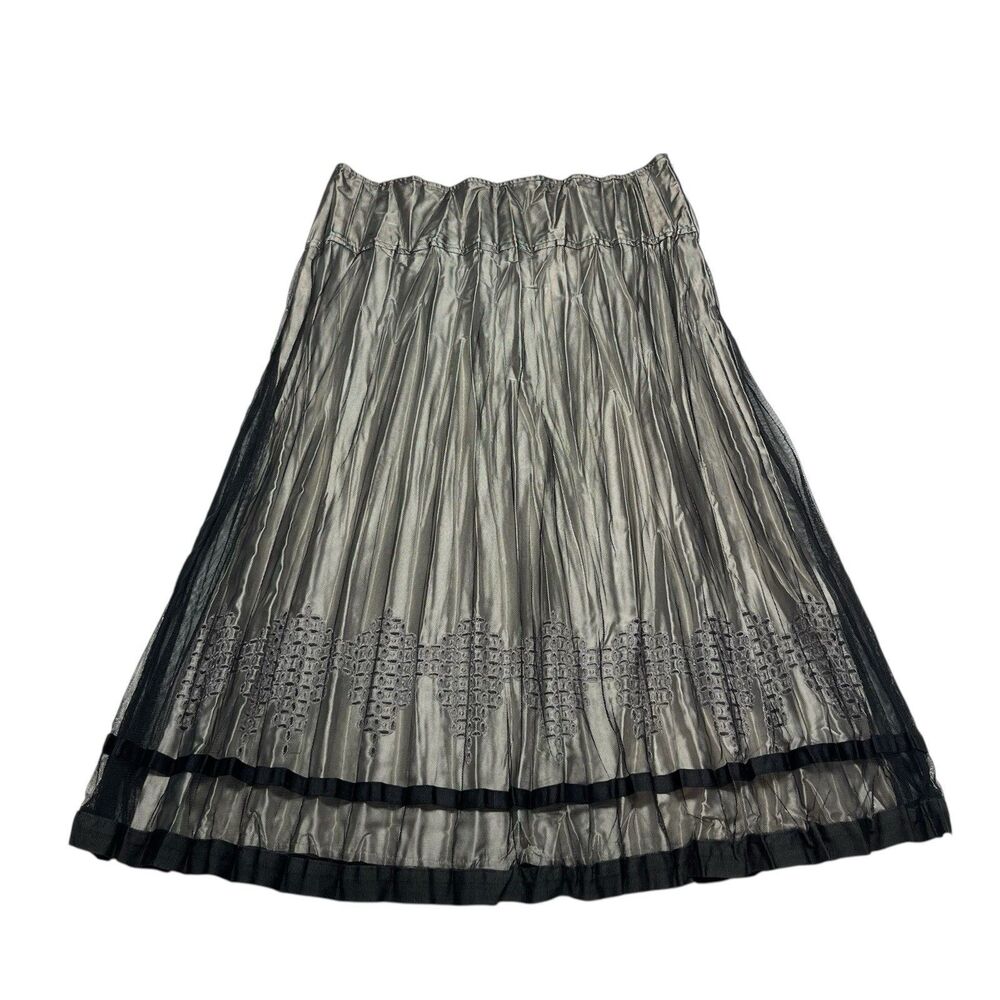 Lace Midi Skirt Boho Western Gothic Whimsical Size 10 Med